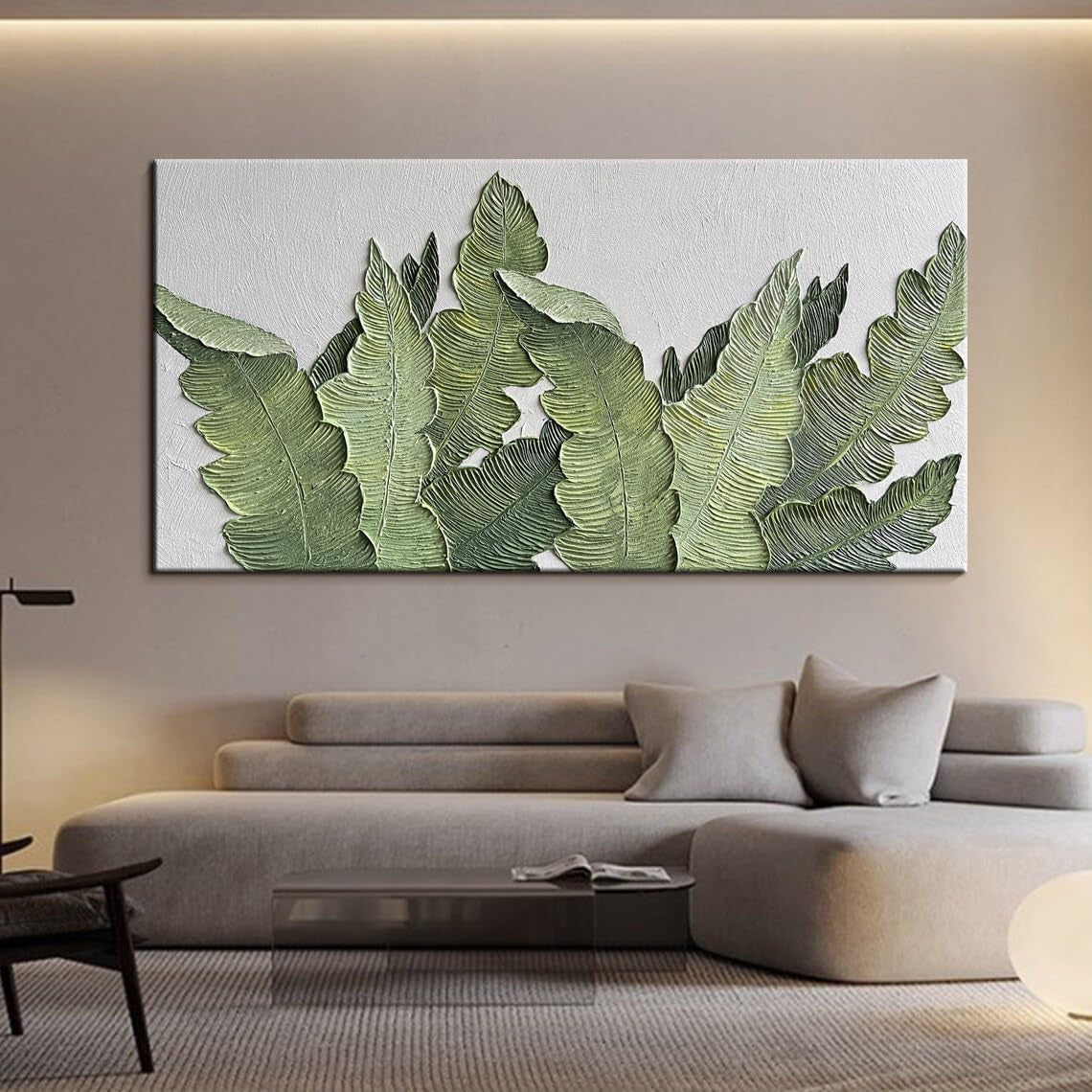 Hand Painted Canvas Wall Art 24x48Inches Floral Pattern-3