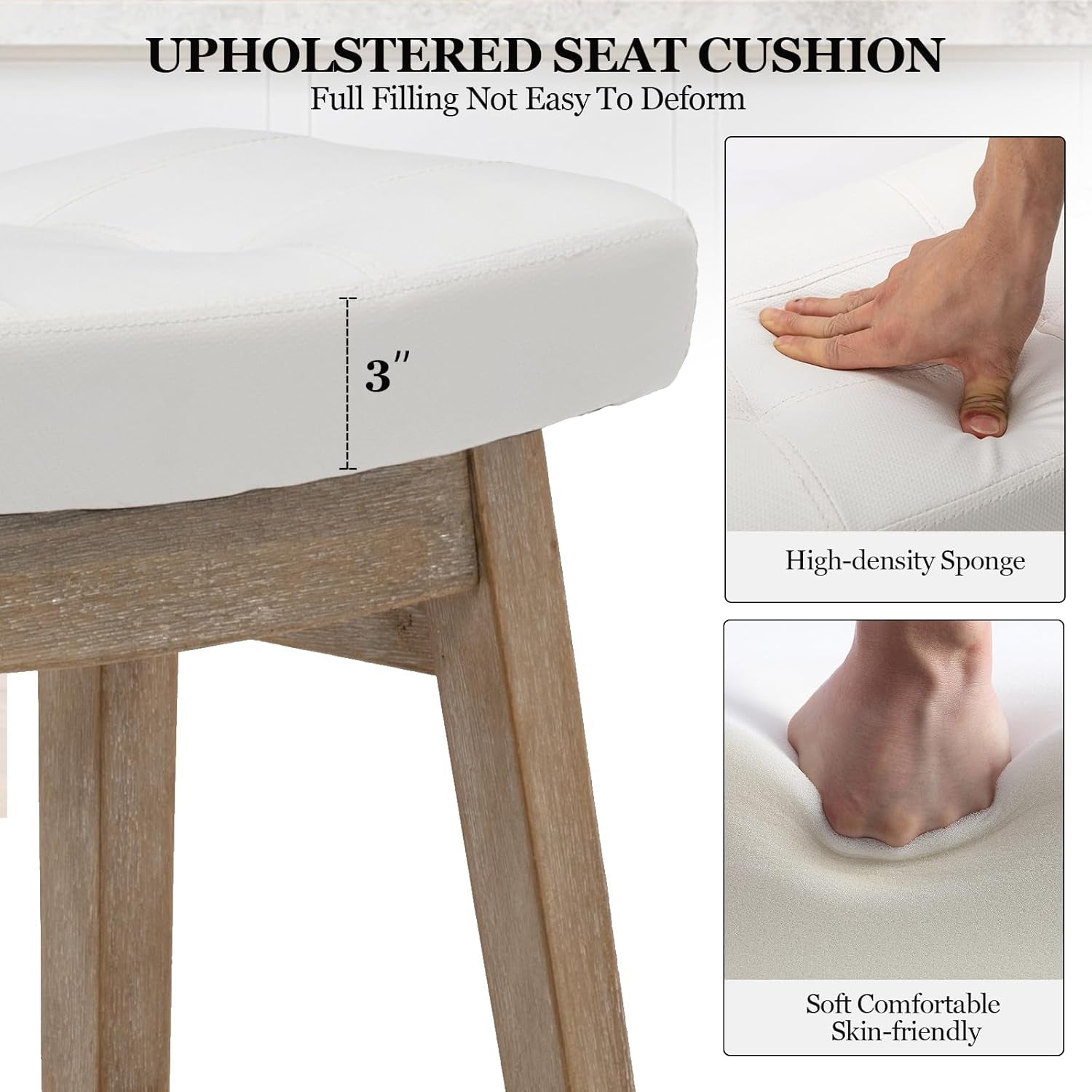 Comfortable Saddle Seat Bar Stools Set of Six-3