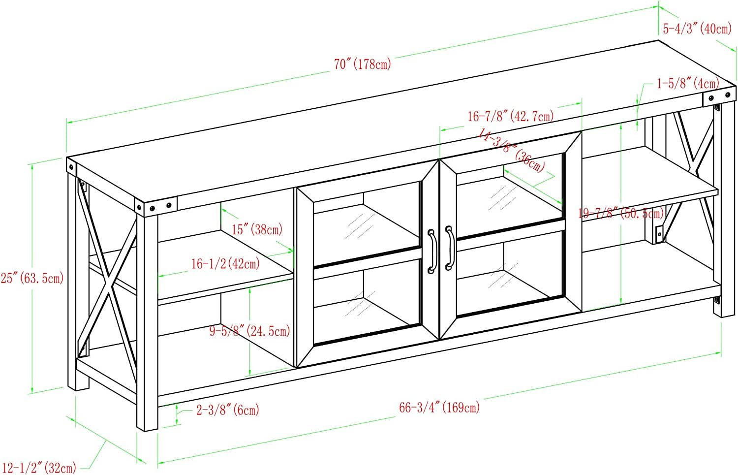 Rustic Modern Metal and Wood TV Stand-1