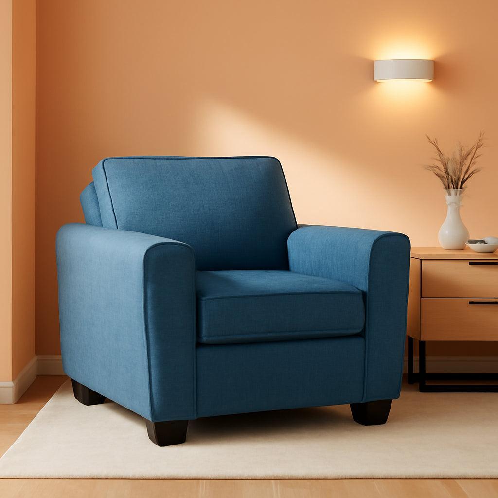 Cashton Modern Upholstered Accent Chair Blue Living Room-0