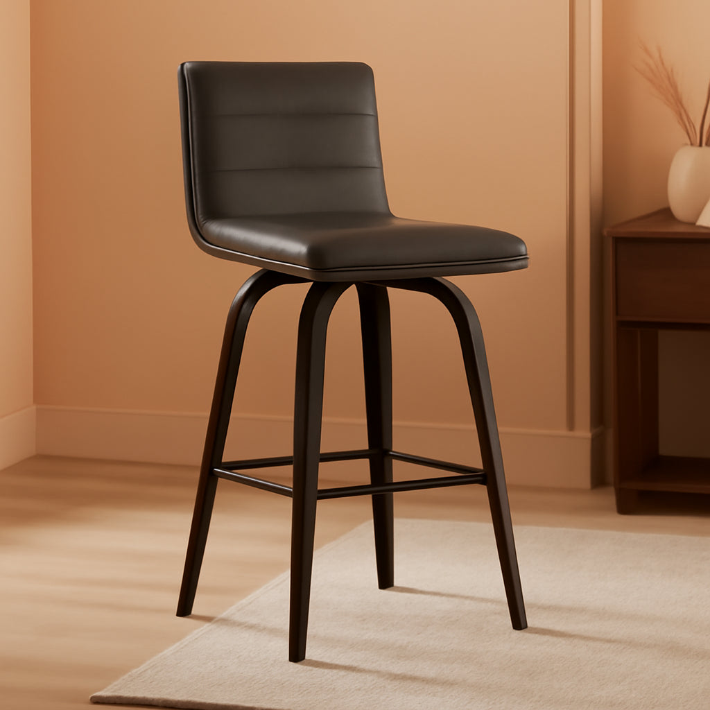 Vienna 30 Inch Bar Height Bar Stool Grey And Black-0