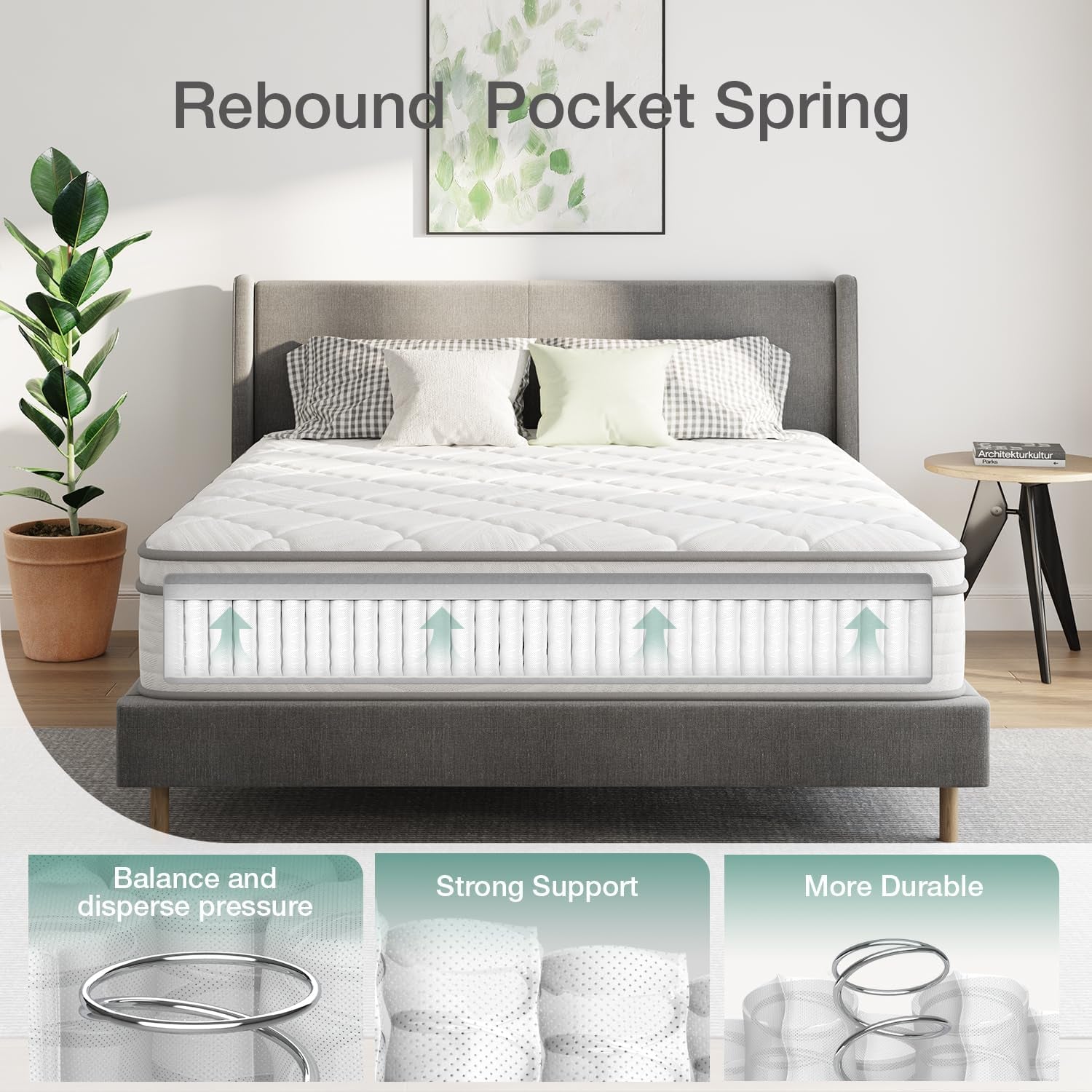 10 Inch Twin Hybrid Mattress for Ultimate Comfort Support-1