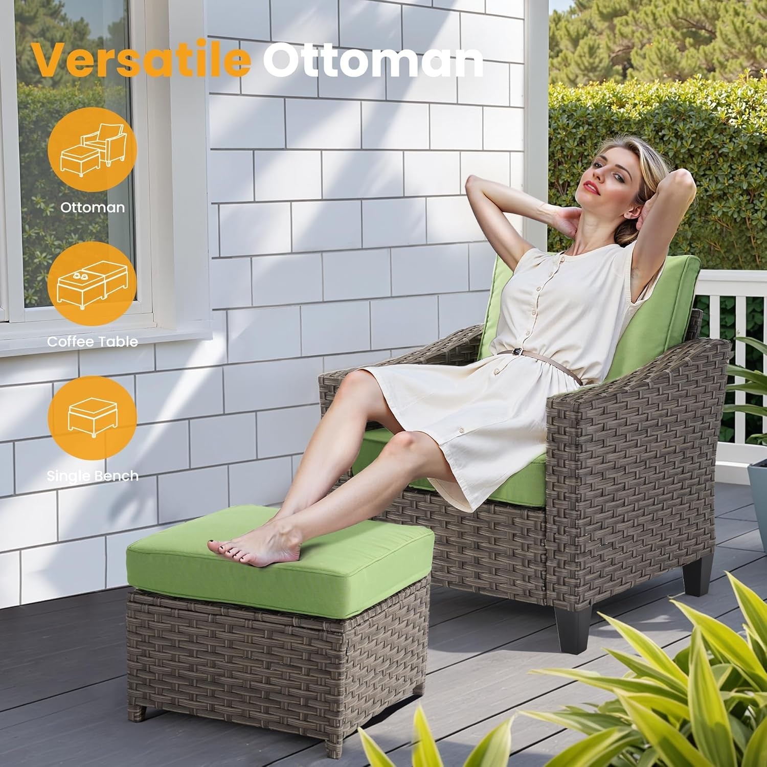 10 Piece Outdoor Patio Furniture Set with Fire Pit-4