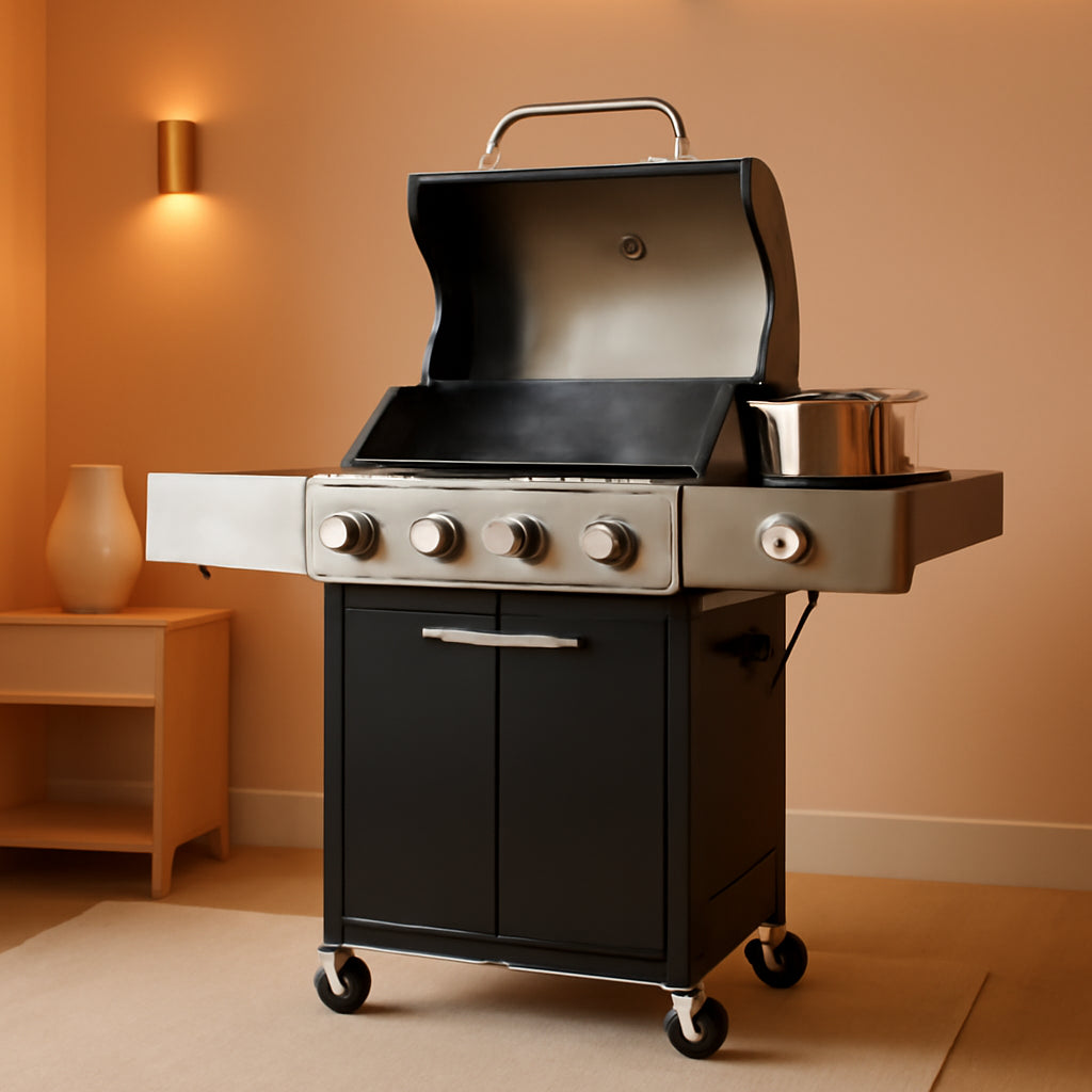 40,500 BTU 3-Burner Propane Grill With Side-Burner