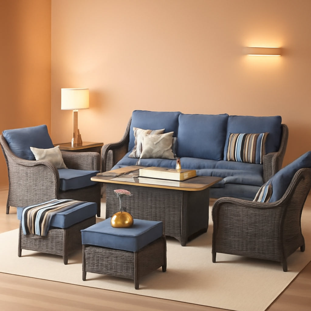 Patio Furniture Set With 53 Inch Gas Fire Pit Table-0