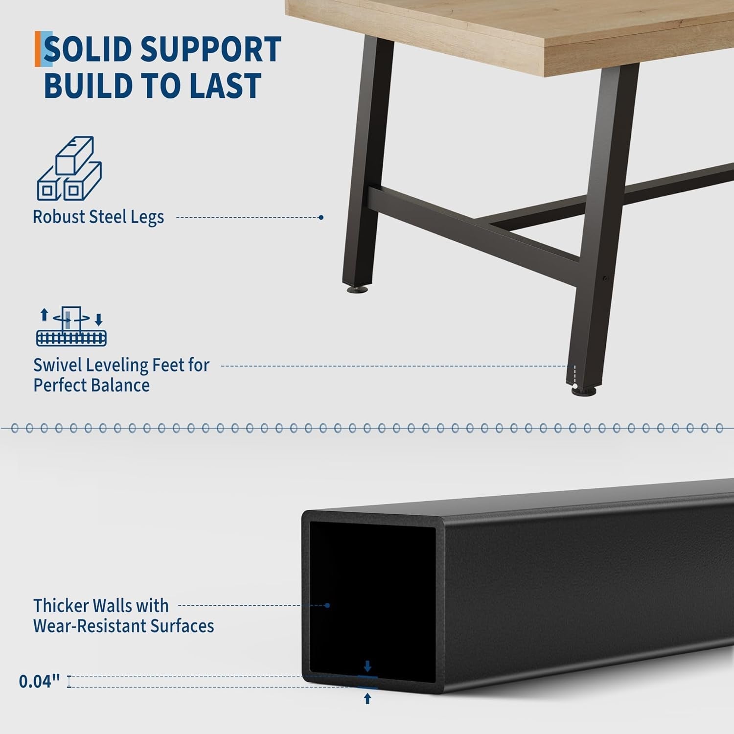 Industrial Dining Table 70.87 Inch Rustic Brown Wood-4