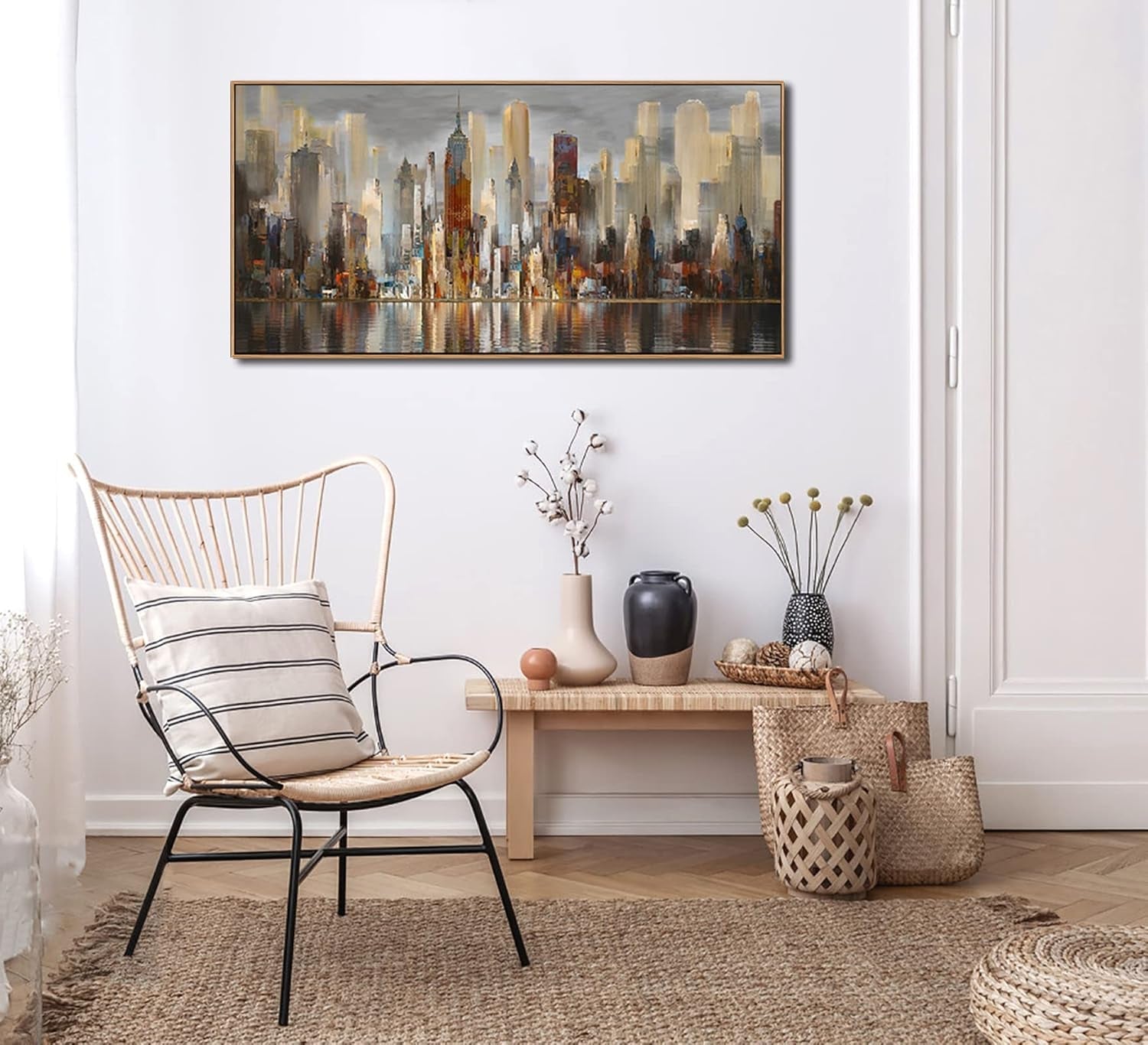 New York Cityscape Ultra High Definition Canvas Art 24x48-3