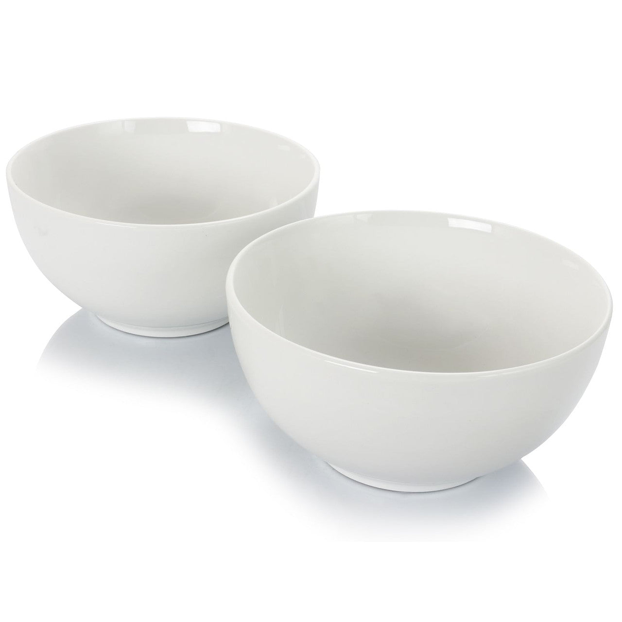 Gibson Home 2 Piece 7 Inch Ceramic All-Purpose Round Bowl Set in White-0