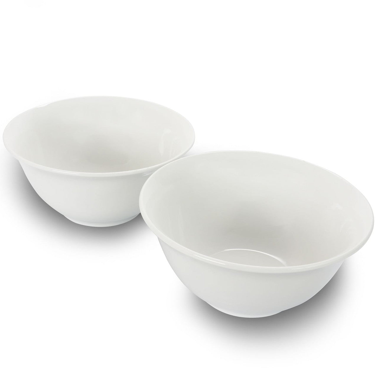 Gibson Home 2 Piece 7.5 Inch Ceramic All-Purpose Round Bowl Set in White-0