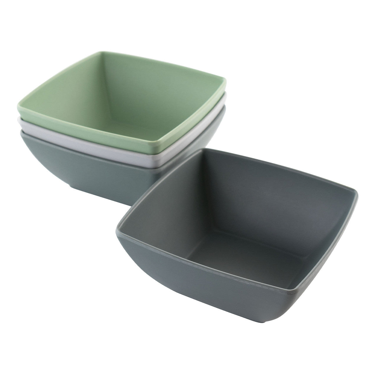 Gibson Home Grayson 4 Piece 6 Inch Melamine Bowl Set in Assorted Colors-0
