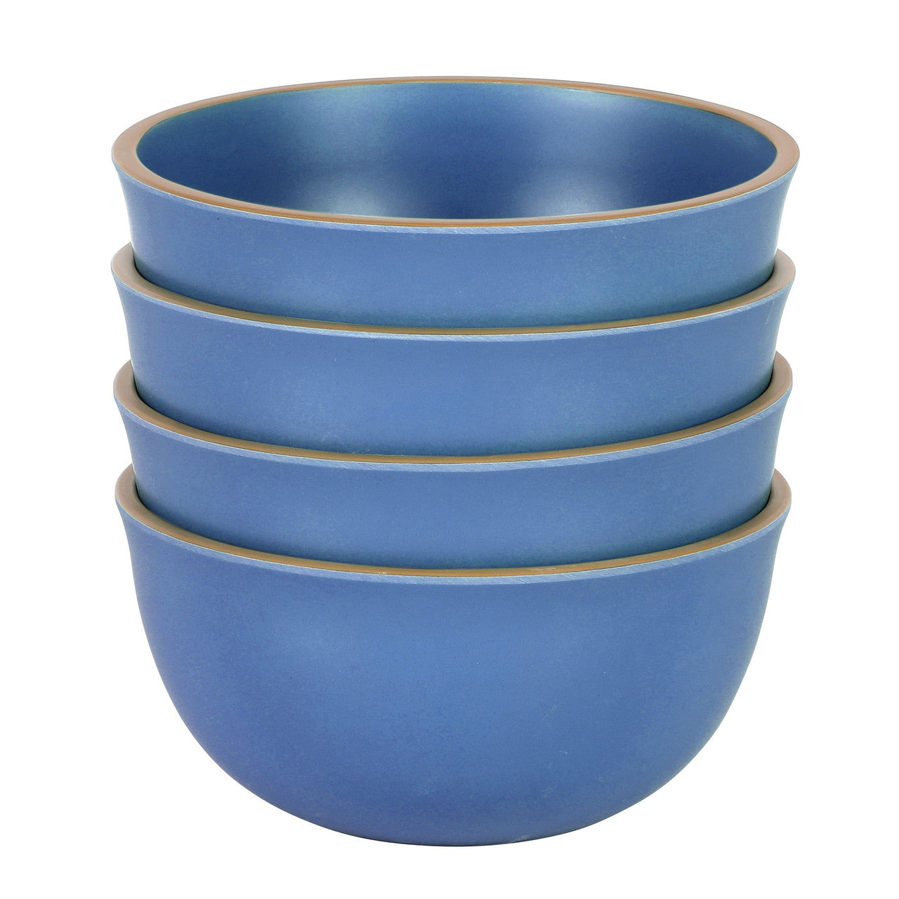 Gibson Home Rockabye 4 Piece 6.1 Inch Melamine Cereal Bowl Set in Blue-0