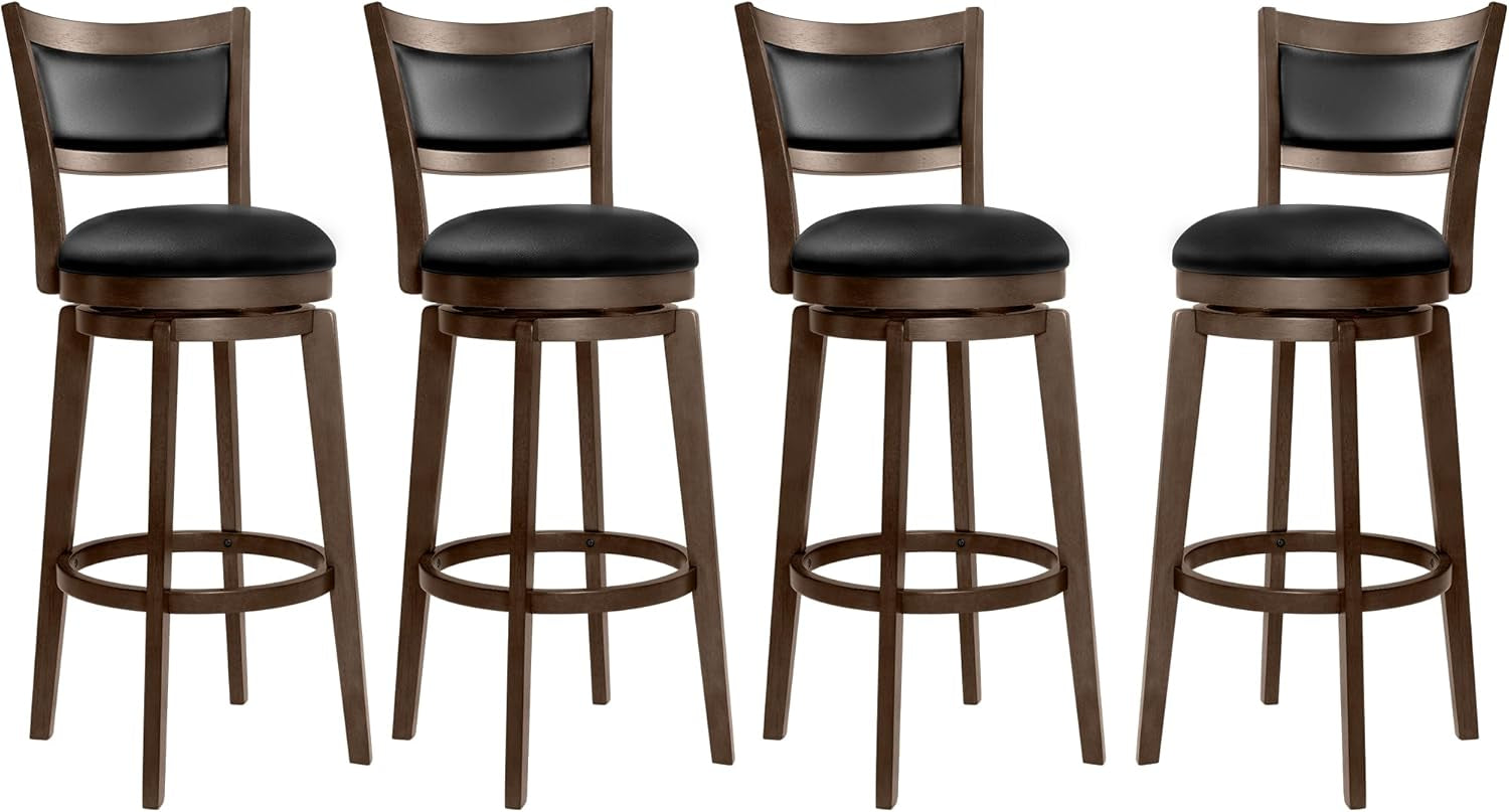 32 Inch Tall Swivel Bar Stools Set of Four-0