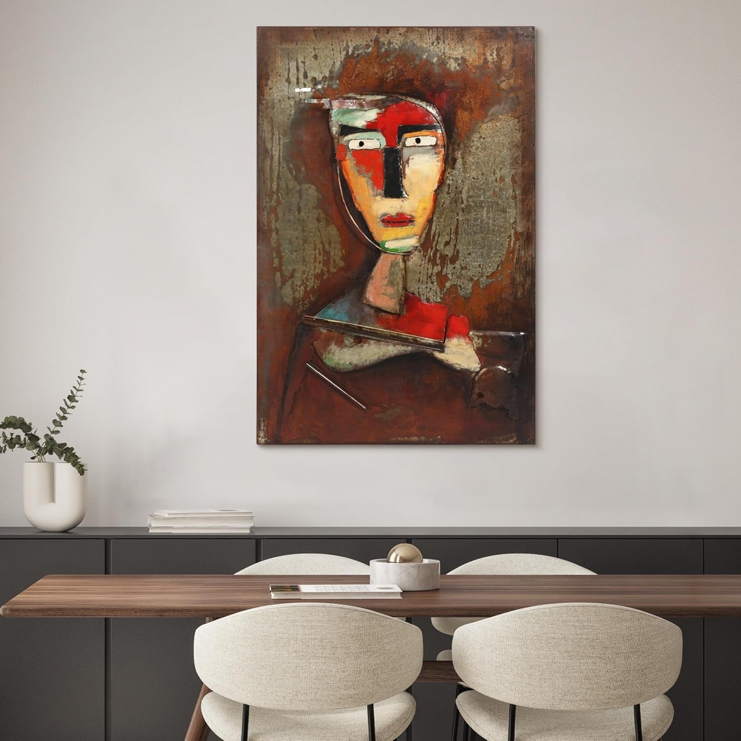 Mixed Media Handcrafted Modern Wall Art 48x32 Inches-4