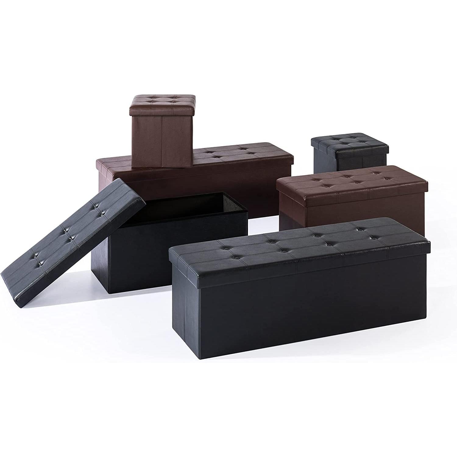 Memory Foam Folding Chest Ottoman Bench-1