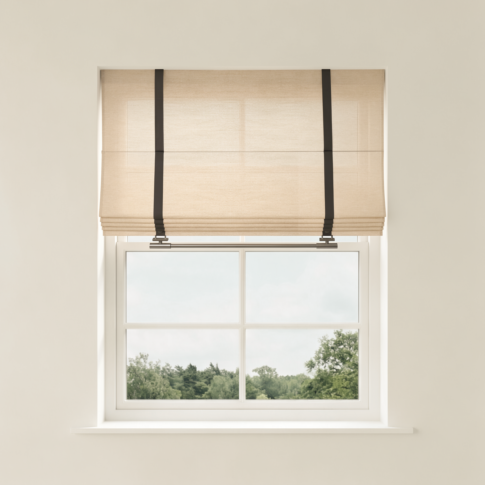 Freya Custom Linen Roman Shades-0