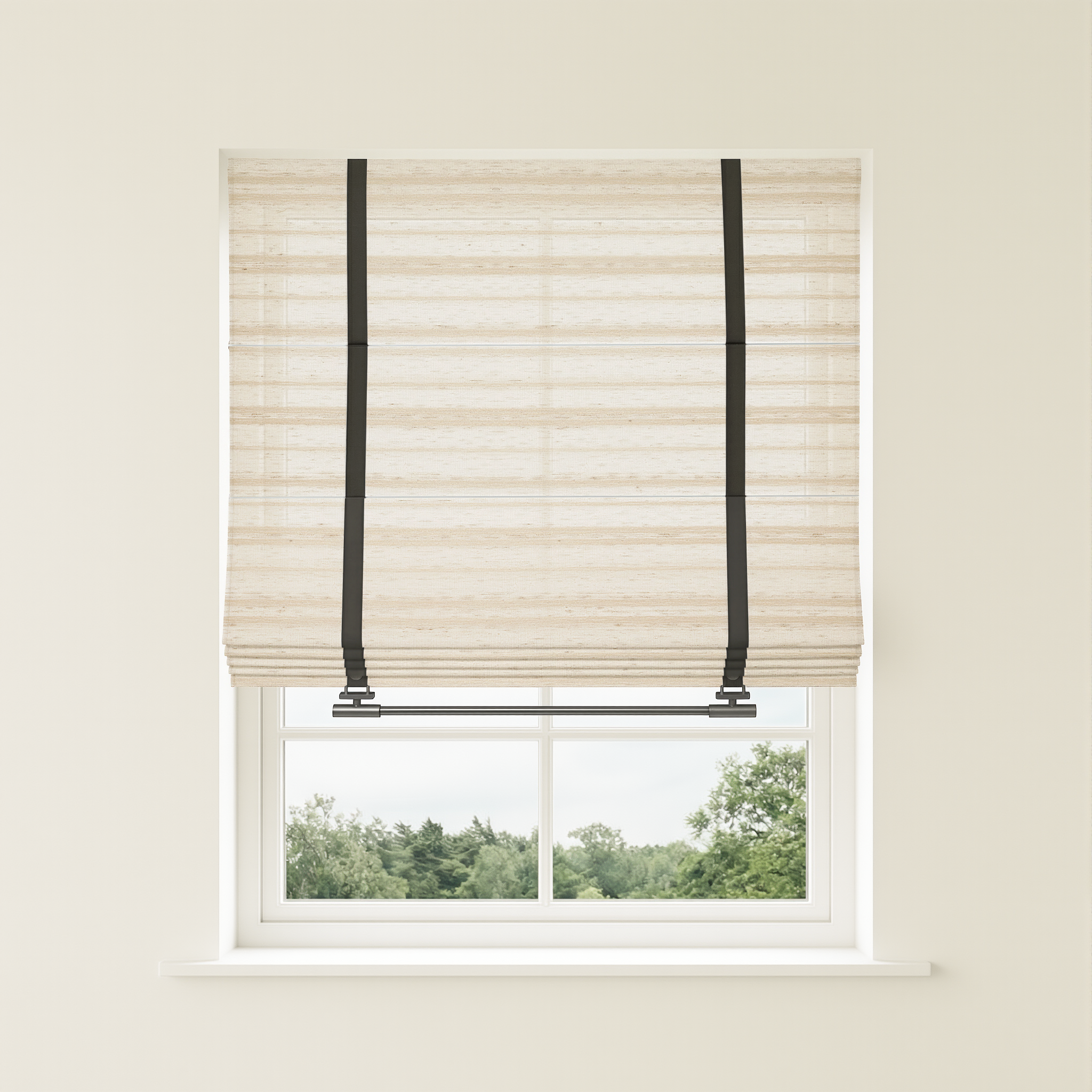 Beatrice Custom Linen Roman Shades-0