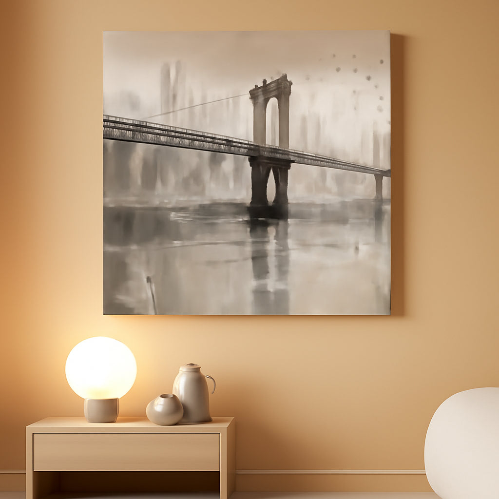 Brooklyn Bridge Canvas Wall Art Colorful Cityscape 40x20-0