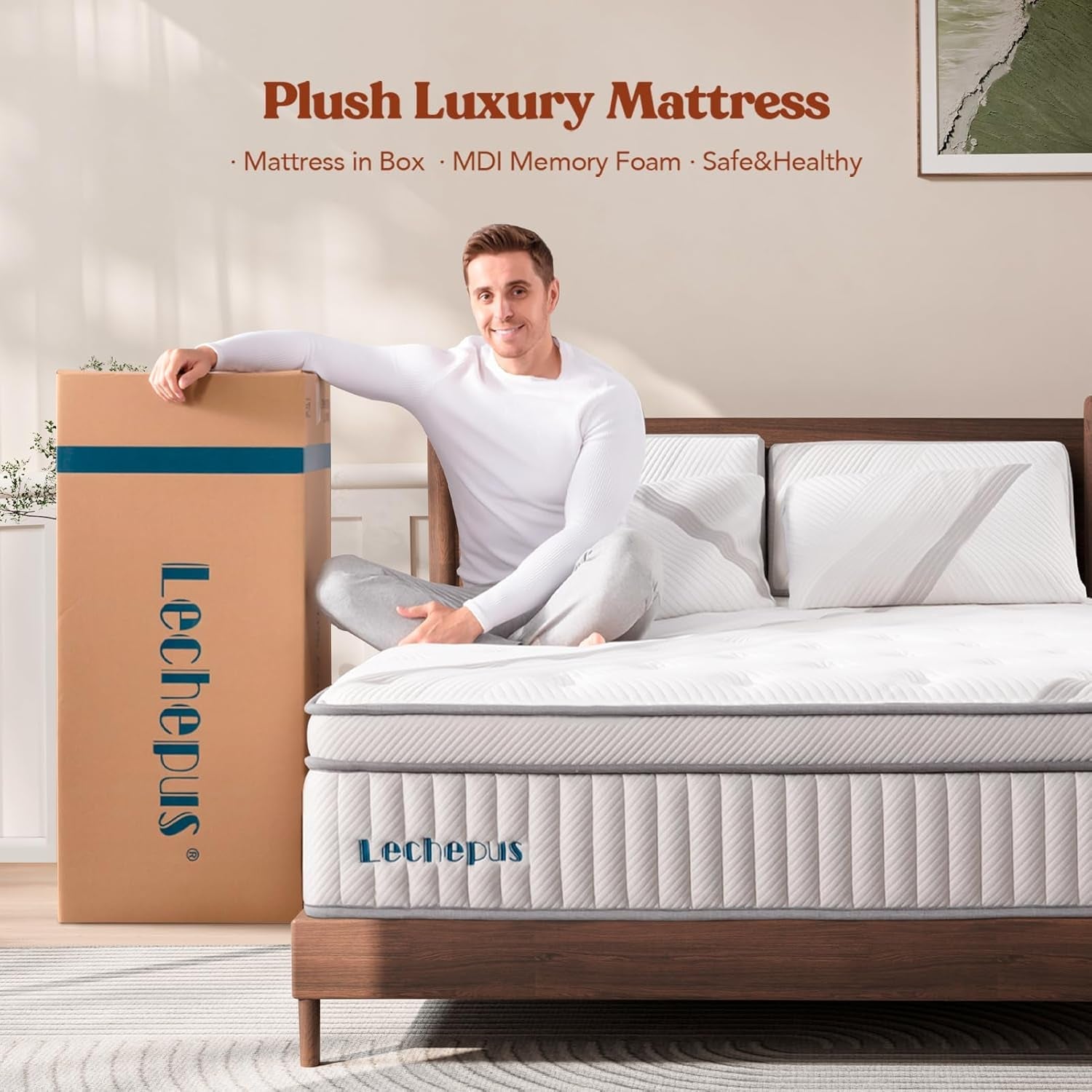 King Size Hybrid Memory Foam Mattress Support System-2