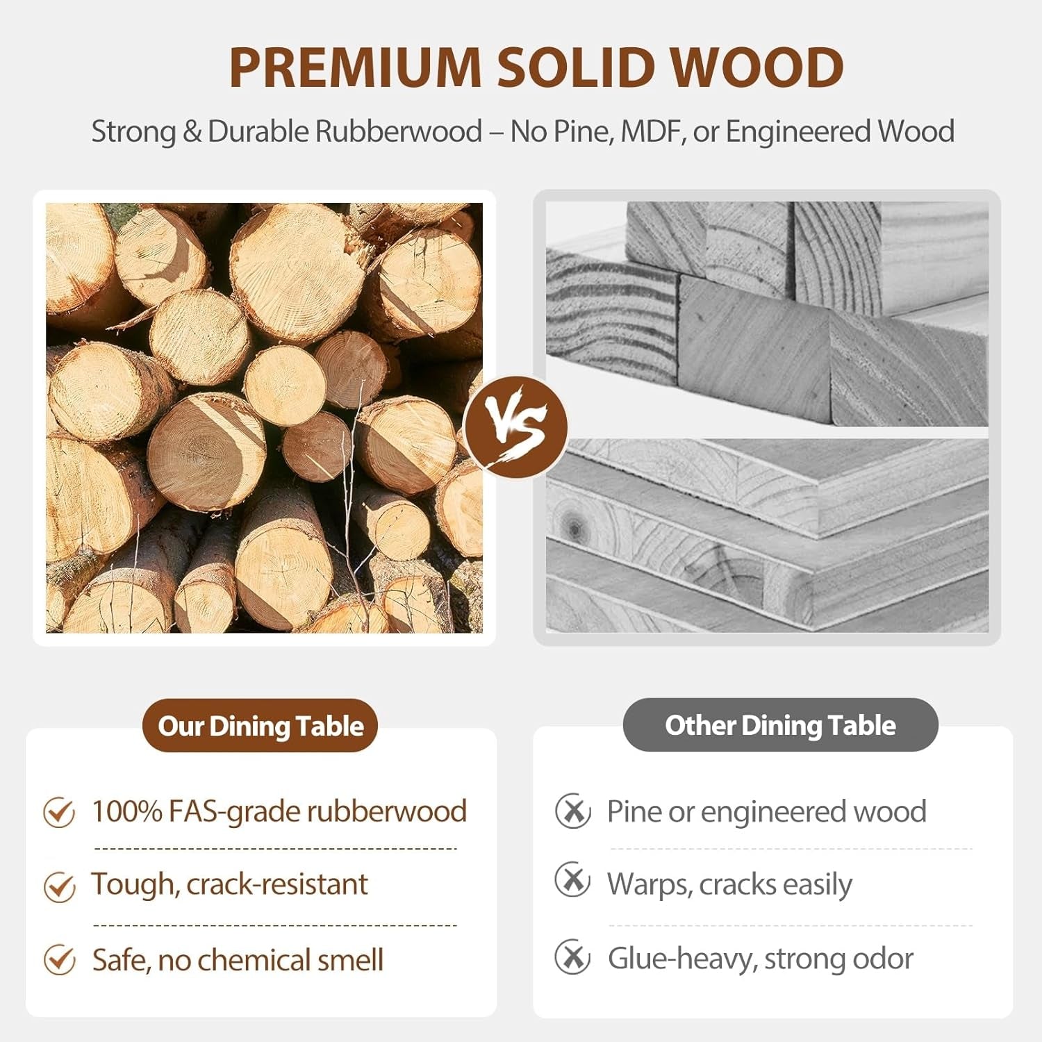 Walnut Telescoping Solid Dining Table With Extension-2