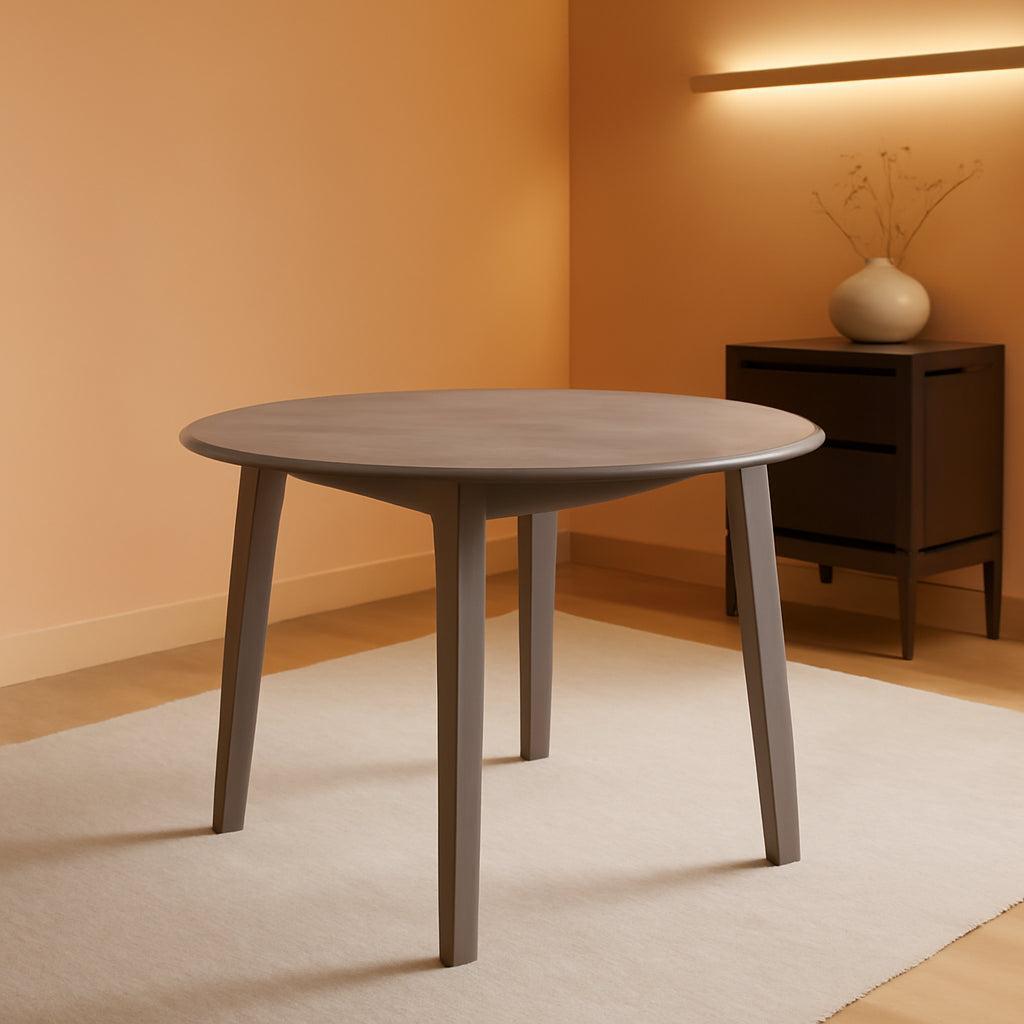 Commercial Gray Circular Drop Leaf Dining Table-0