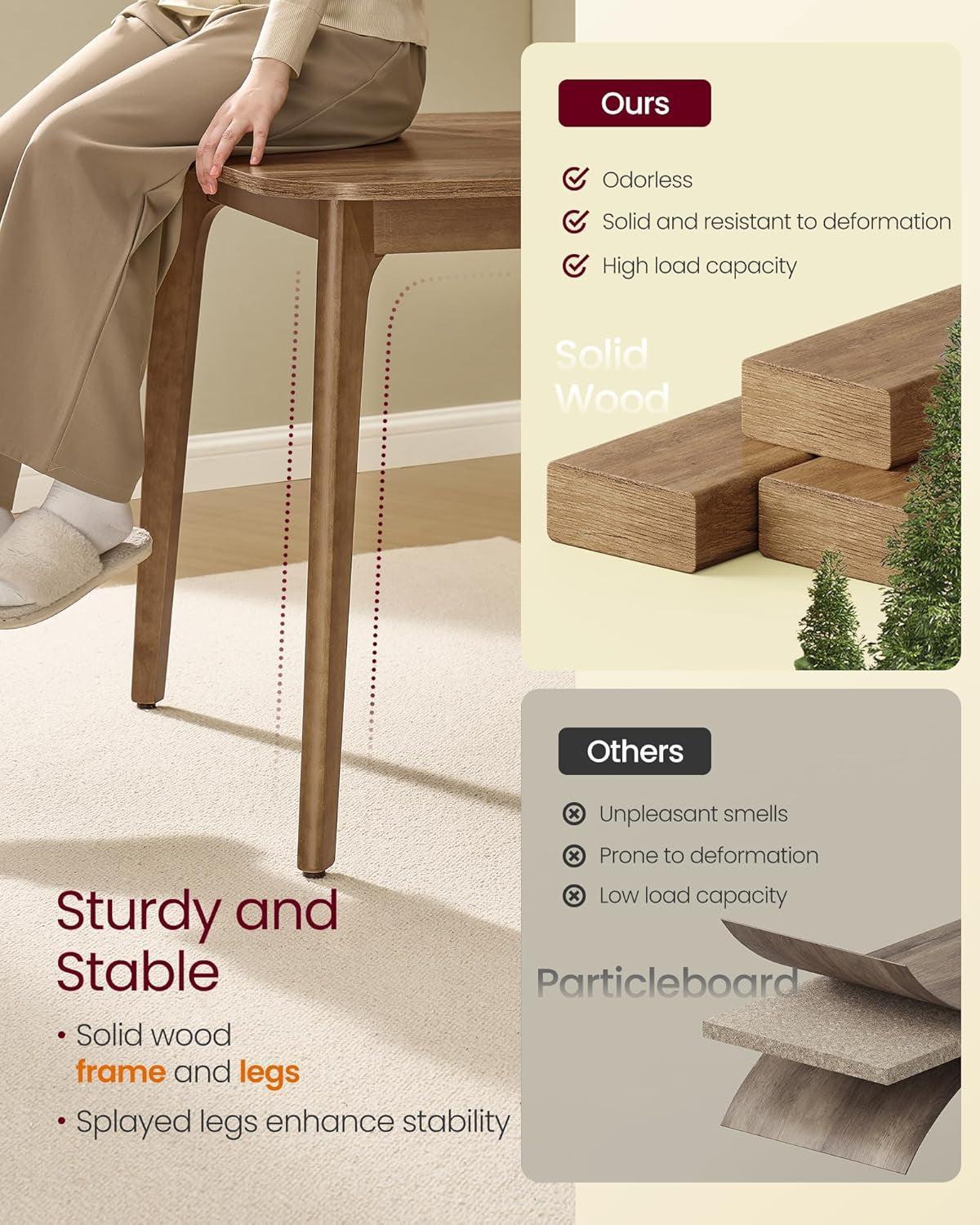 Extendable Dining Table Honey Brown 55.1 To 70.8 Inches-3