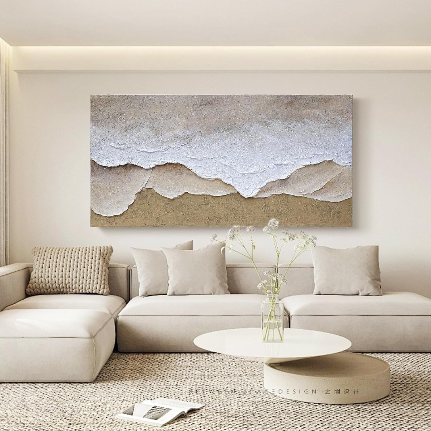 Extraordinary Premium Textured Seascape Wall Art 24x48-2