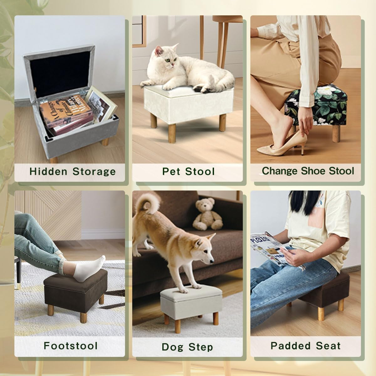Multifunctional Storage Ottoman With Hidden Lid-2