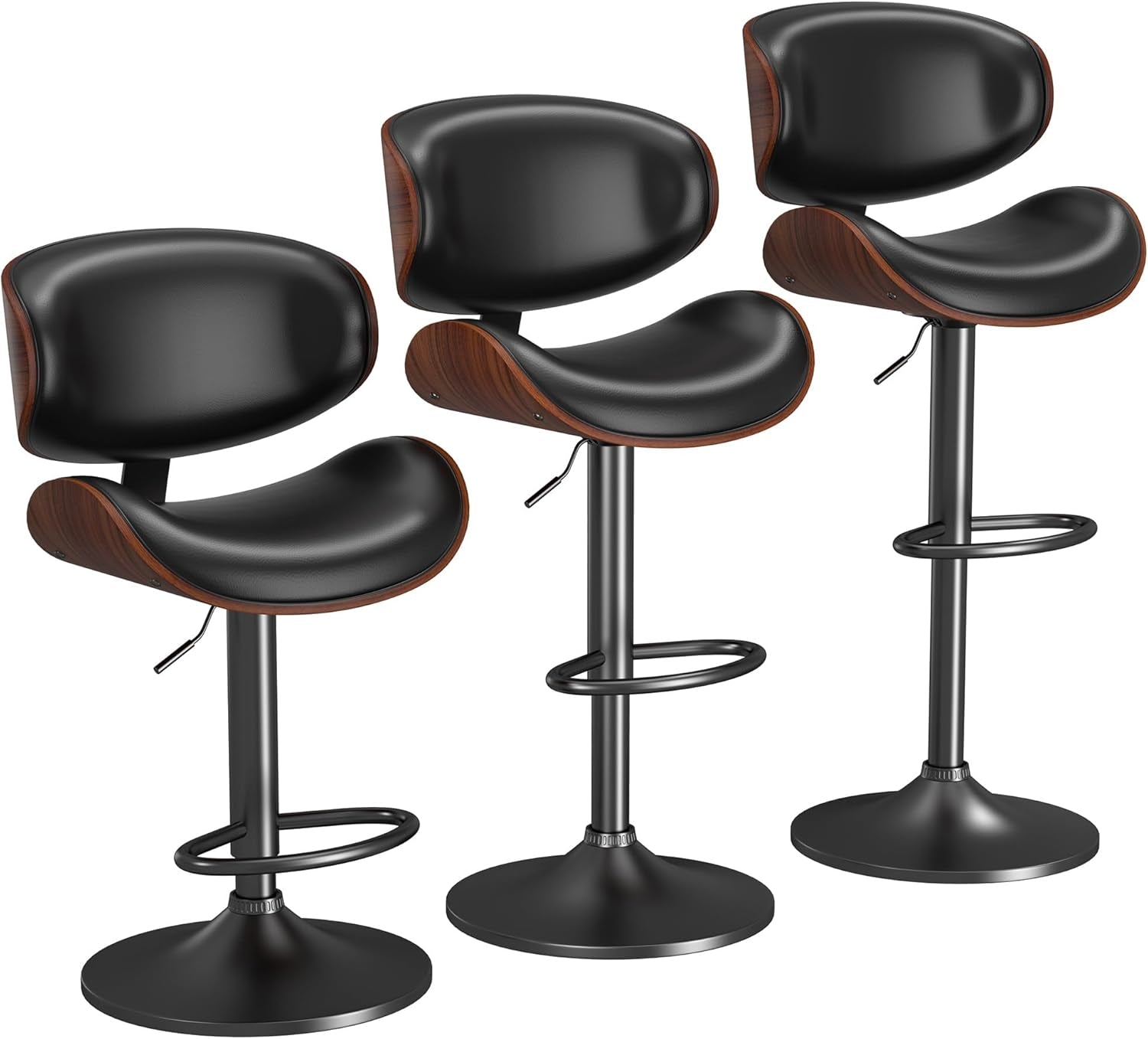 Mid Century Modern Bar Stools Set of Three-0