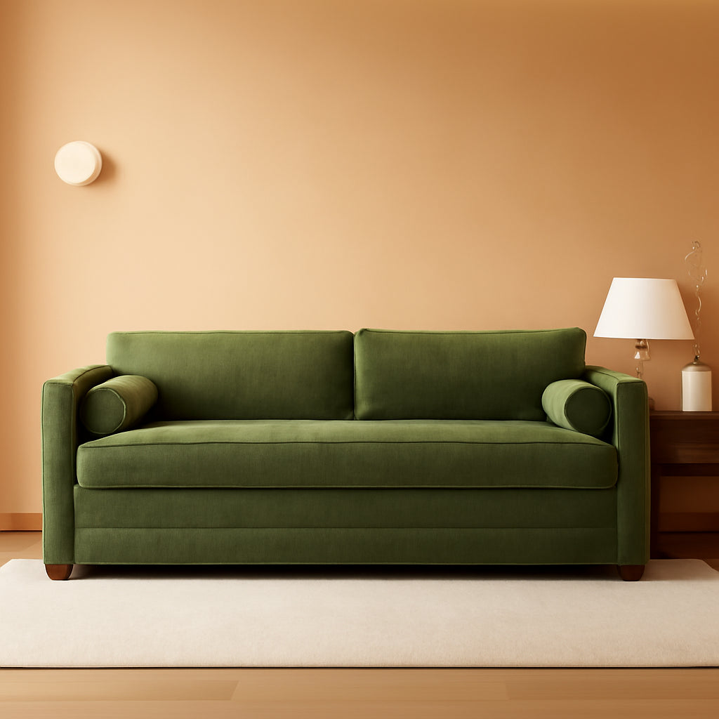 EightyTwoInches Pull Out Sofa Bed With Hidden Mattress-0