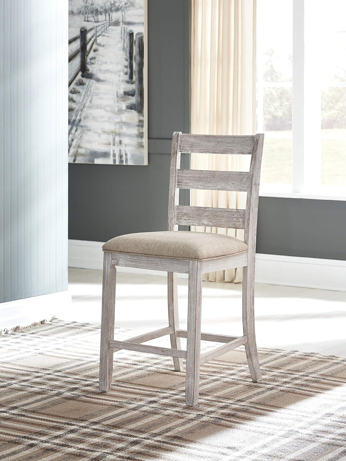 Skempton 24in Counter Height Bar Stool Antique White-3