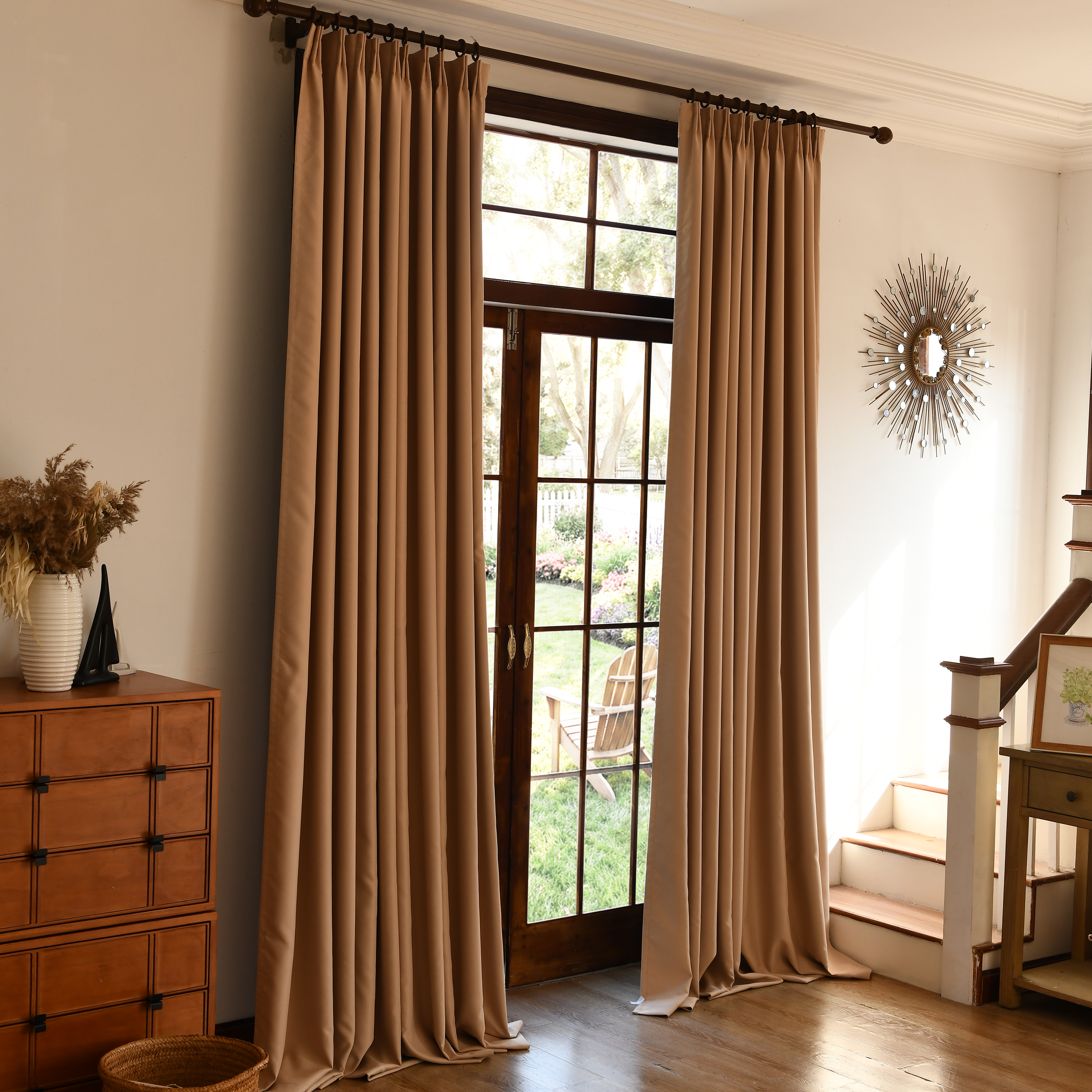 Custom Total Blackout Silk-Fiber Curtains