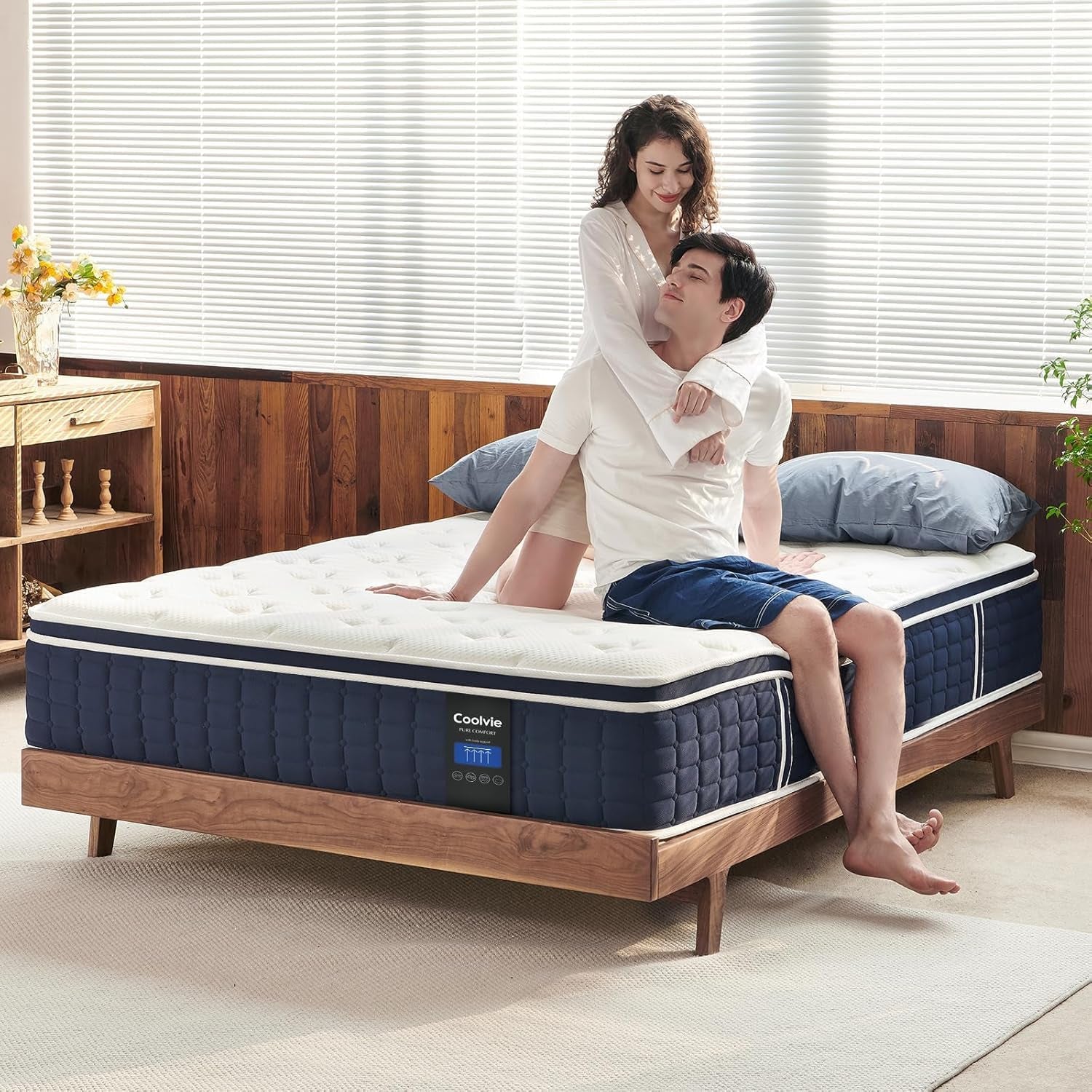 Queen Size Thermoregulating Hybrid Memory Foam Mattress-4
