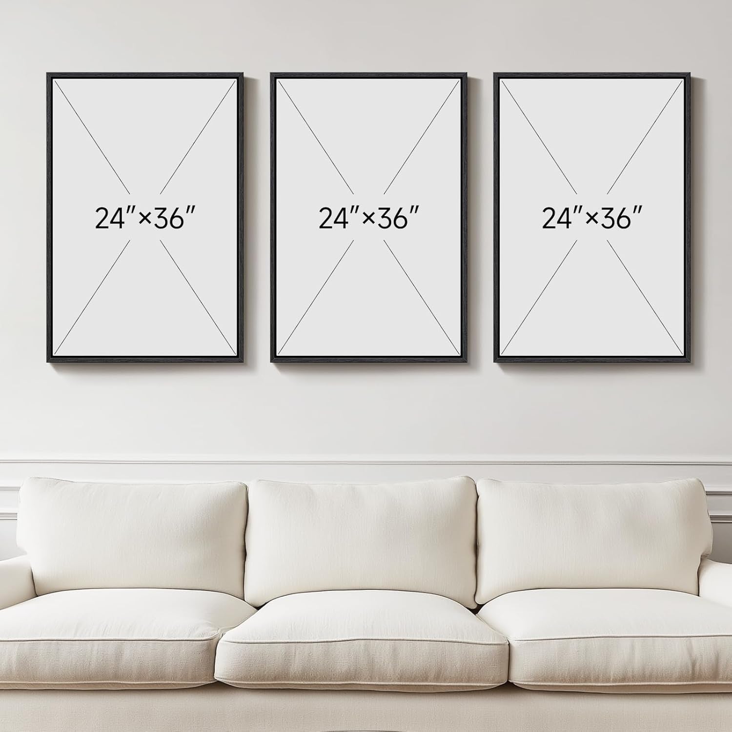 Premium Framed 3D Textured Wall Art 24x36 Inches Wide-3