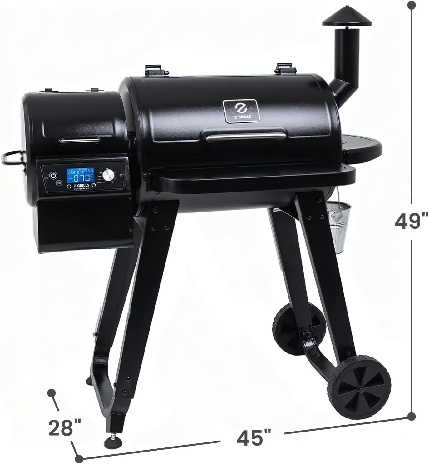 ZPG450A Pellet Grill Smoker 459 Sq In PIDV21 Controller