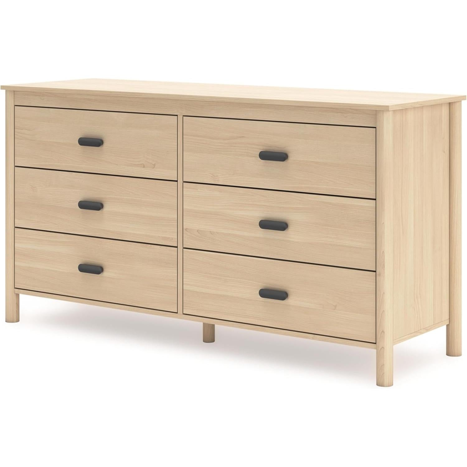 Light Brown Dresser with 6 Drawers-2