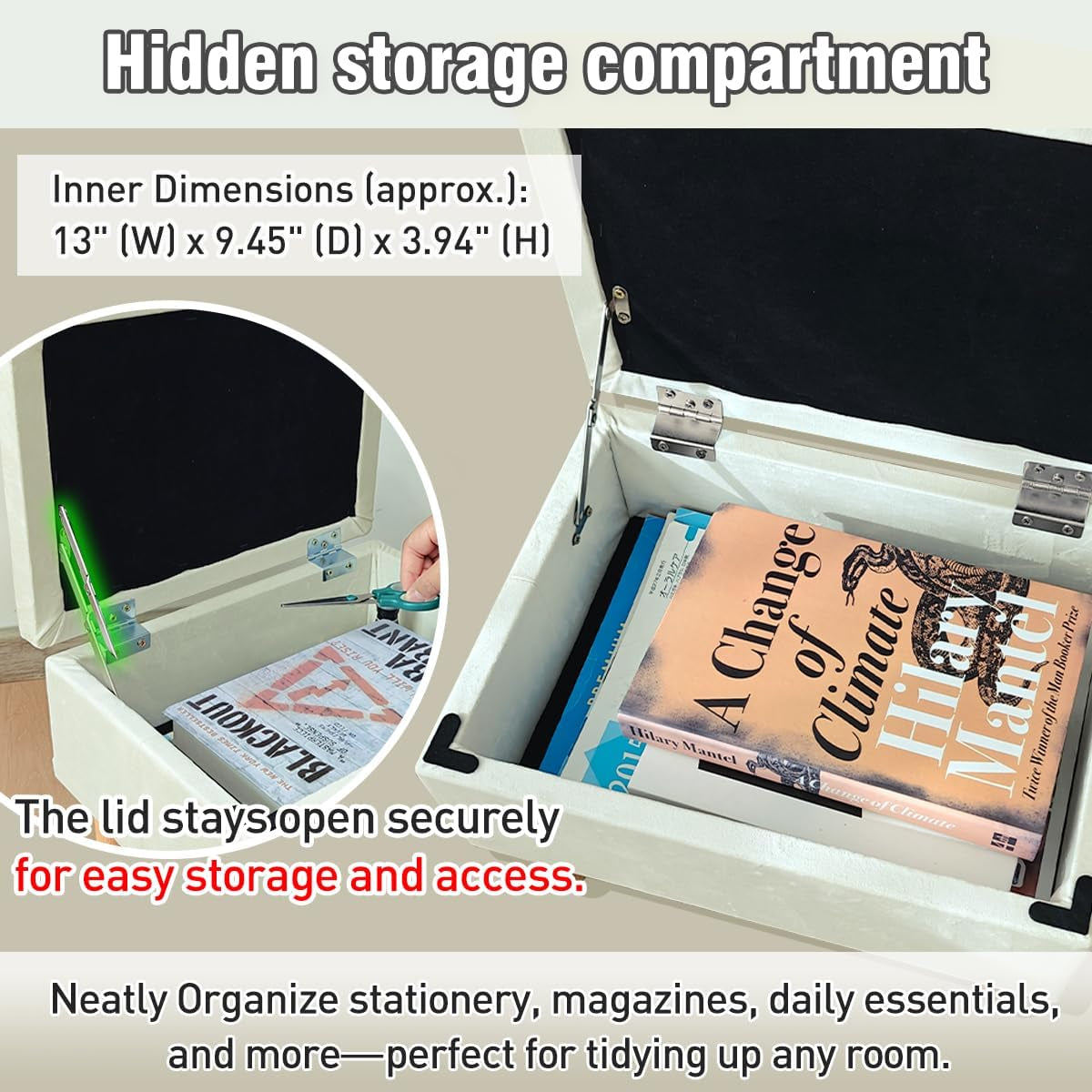 Multifunctional Storage Ottoman With Hidden Lid-3