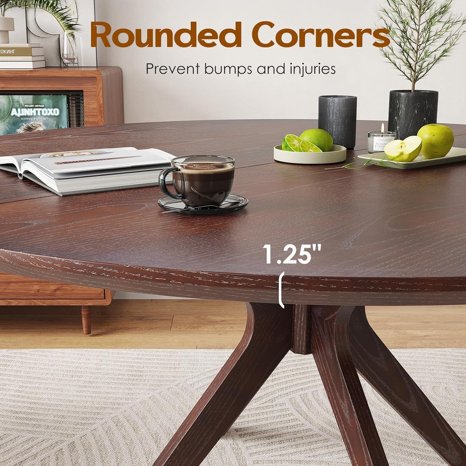 47.2 Inches Walnut Dining Table Unparalleled Artisanal-4