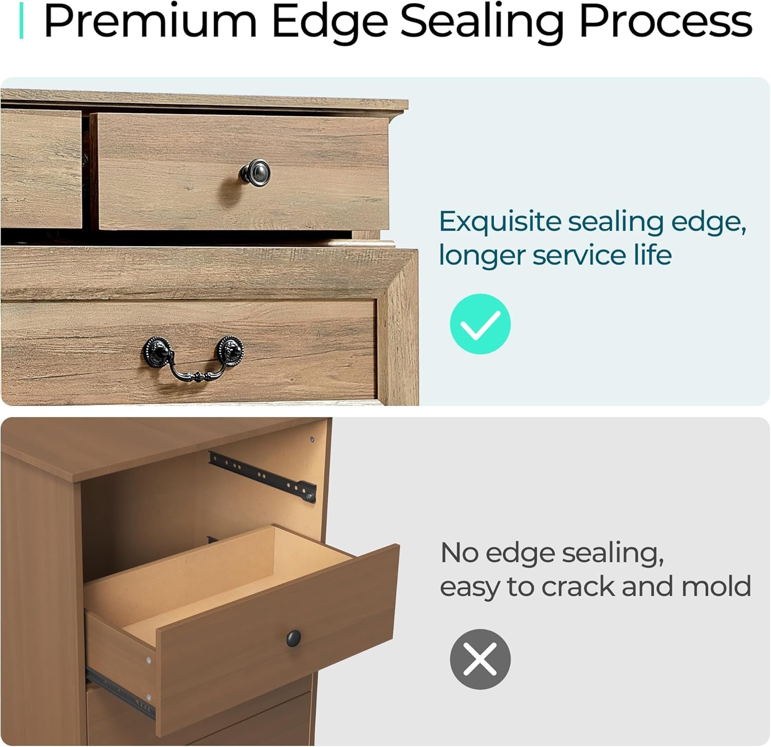 Nine Drawer Wood Dresser For Bedroom FarmhouseFinish-2