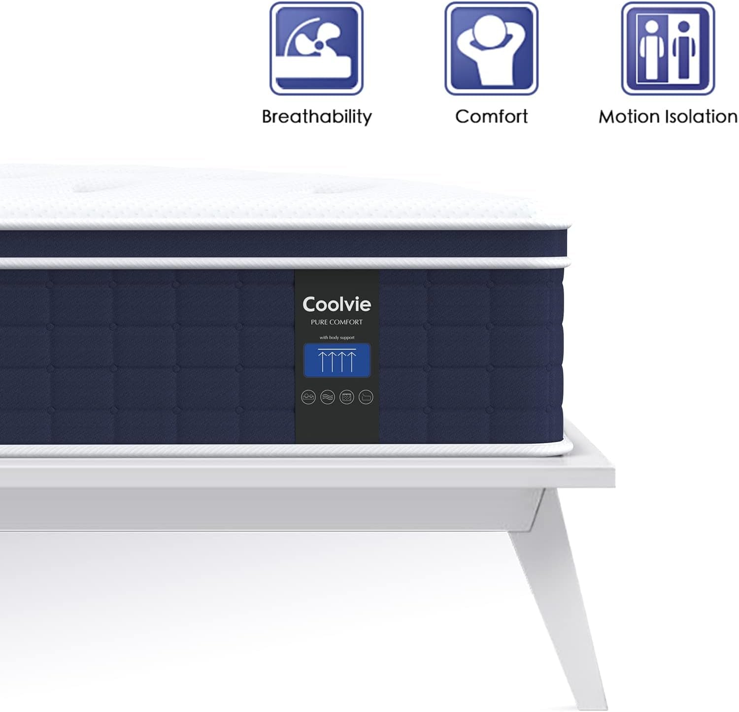 12 Inch Twin XL Mattress with Medium Firm Support-4