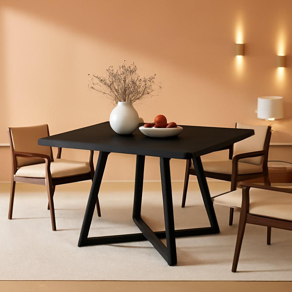 Square 31.5 Inch Industrial Dining Table ElegantStudio-0