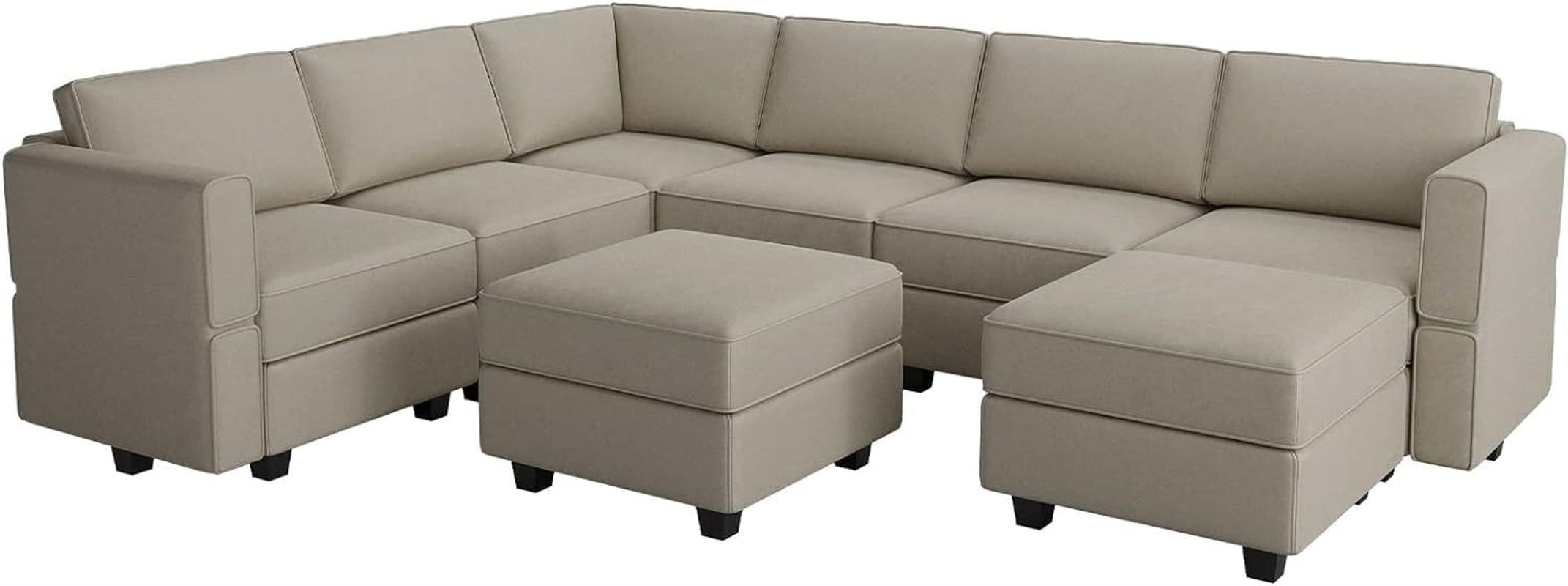 Oversized U Shaped Sectional Sofa With Hidden Storage-4