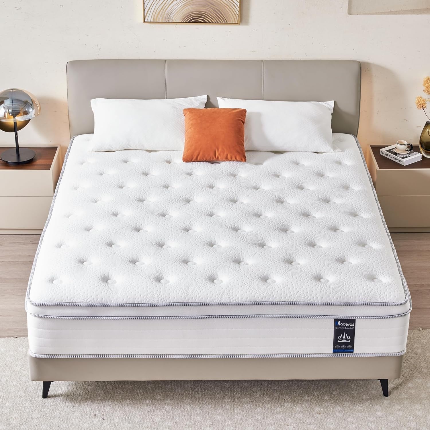 14 Inch Hybrid Queen Mattress With Medium Firm Comfort-1