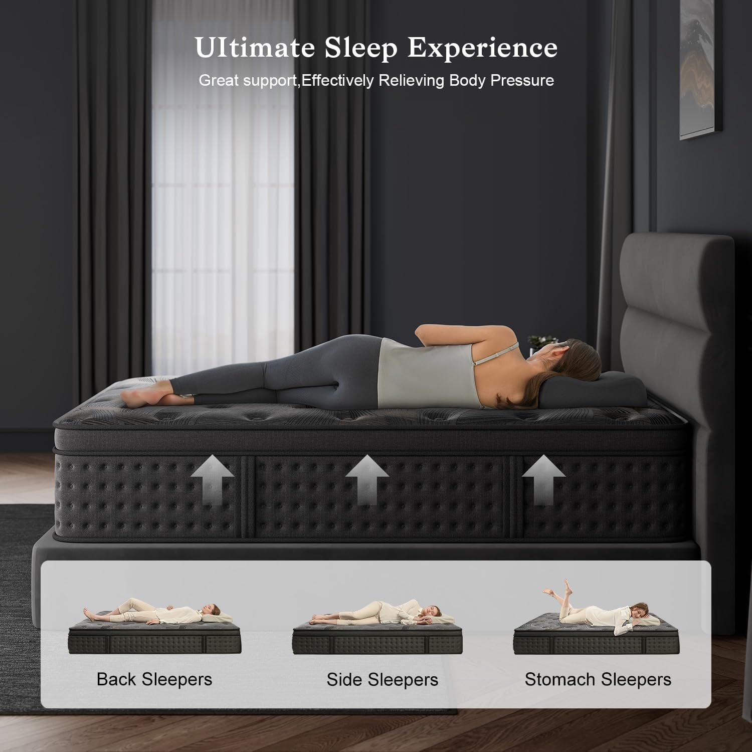 10 Inch Hybrid Mattress with Zoned Support and Comfort-3