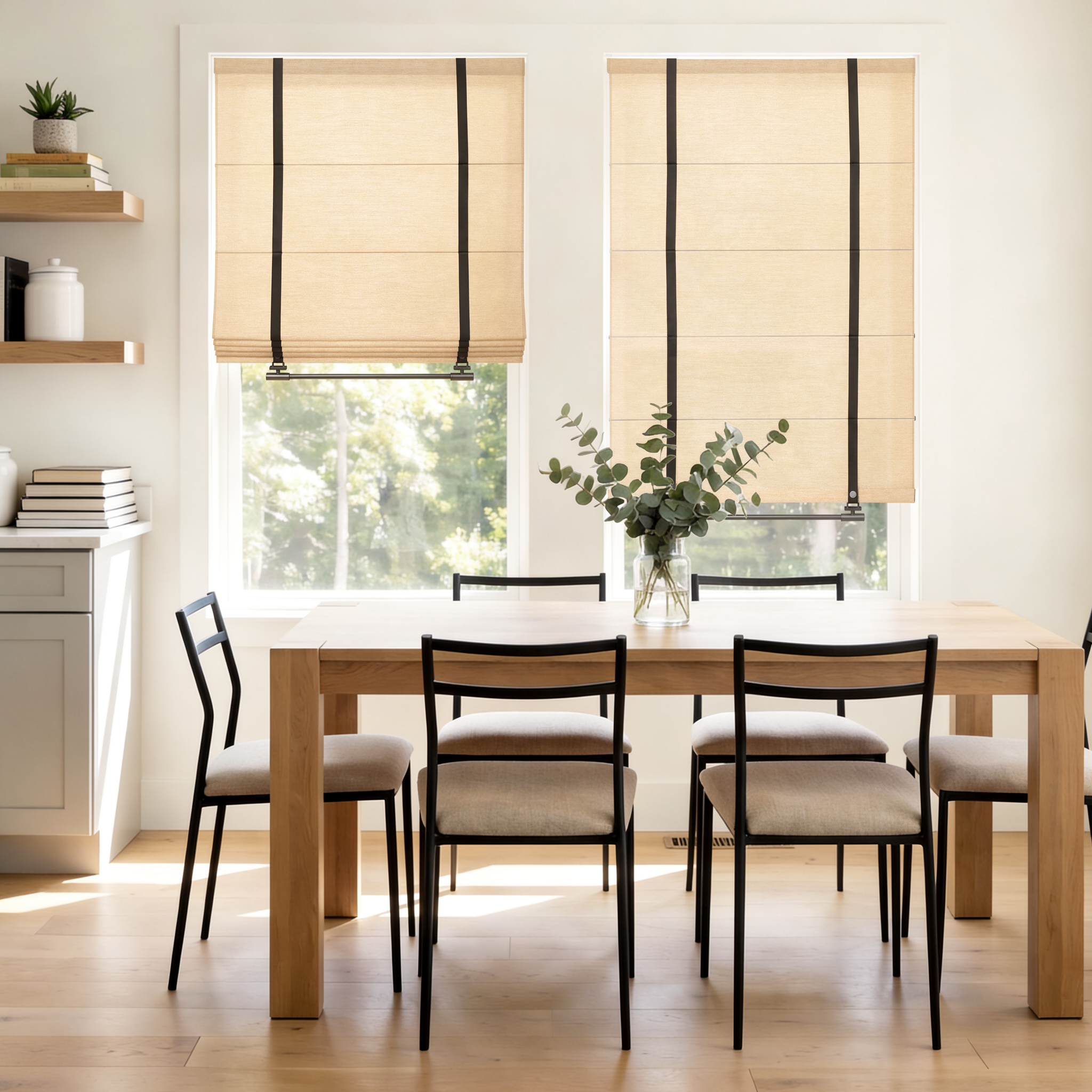 Freya Custom Linen Roman Shades-3