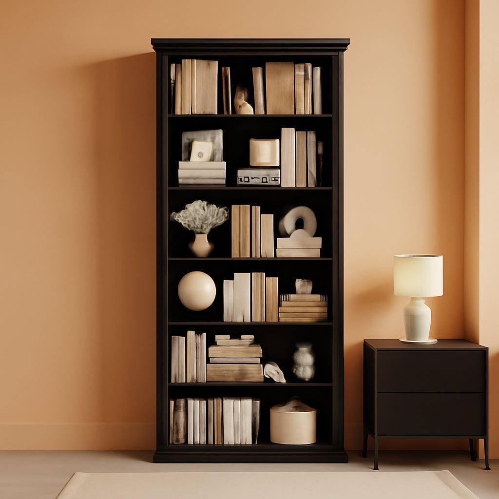 28 Inch Wide Tall Bookcase With 6 Tiers Freestanding-0