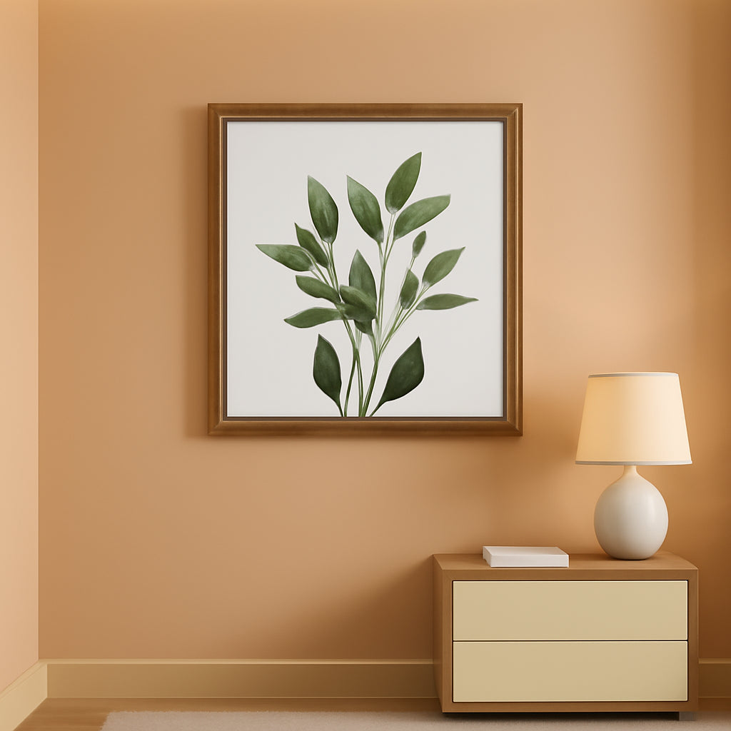 Botanical Framed Wall Art Set of 4 10x10 Walnut Frames-0