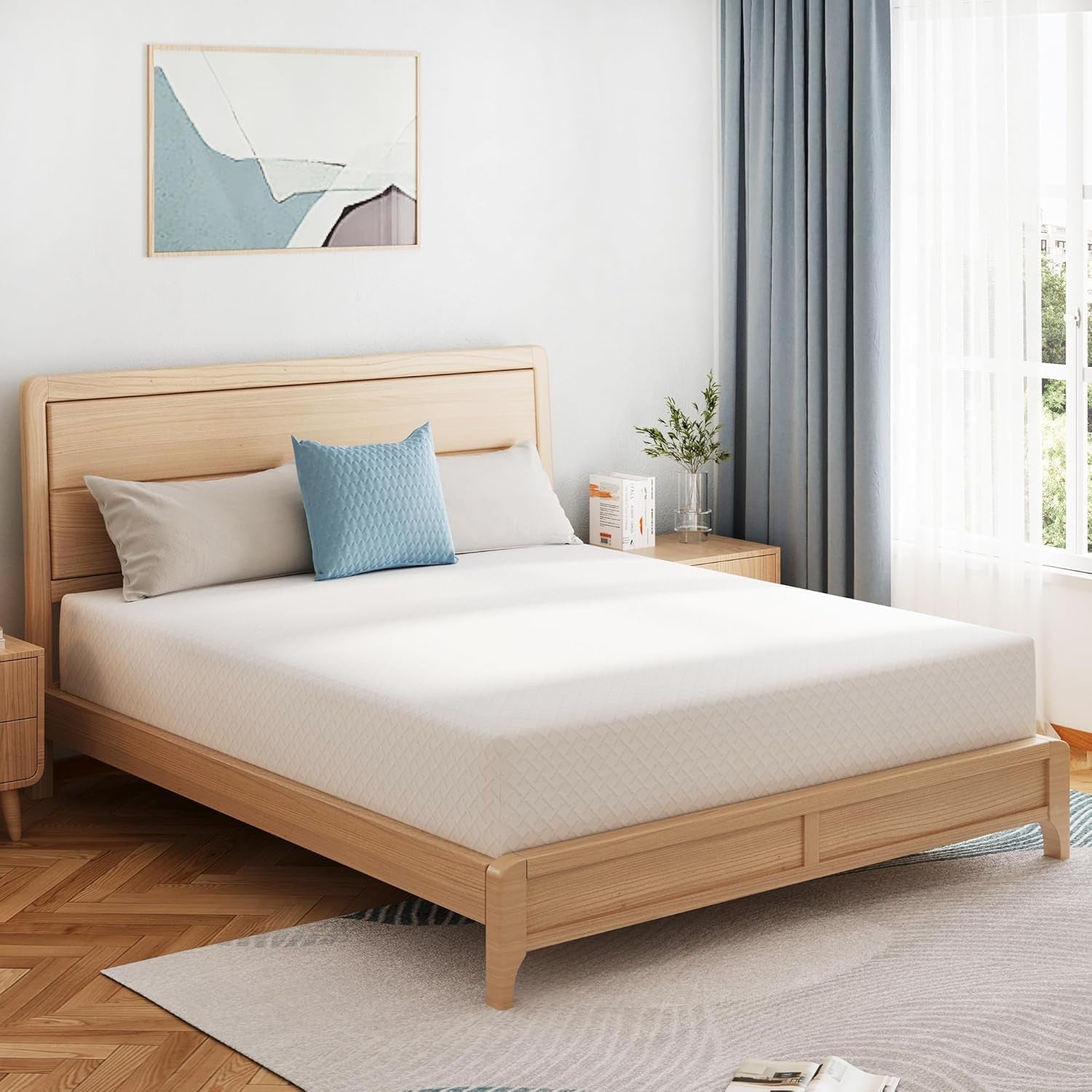 Queen Green Tea Memory Foam Mattress for Sleep Comfort-0