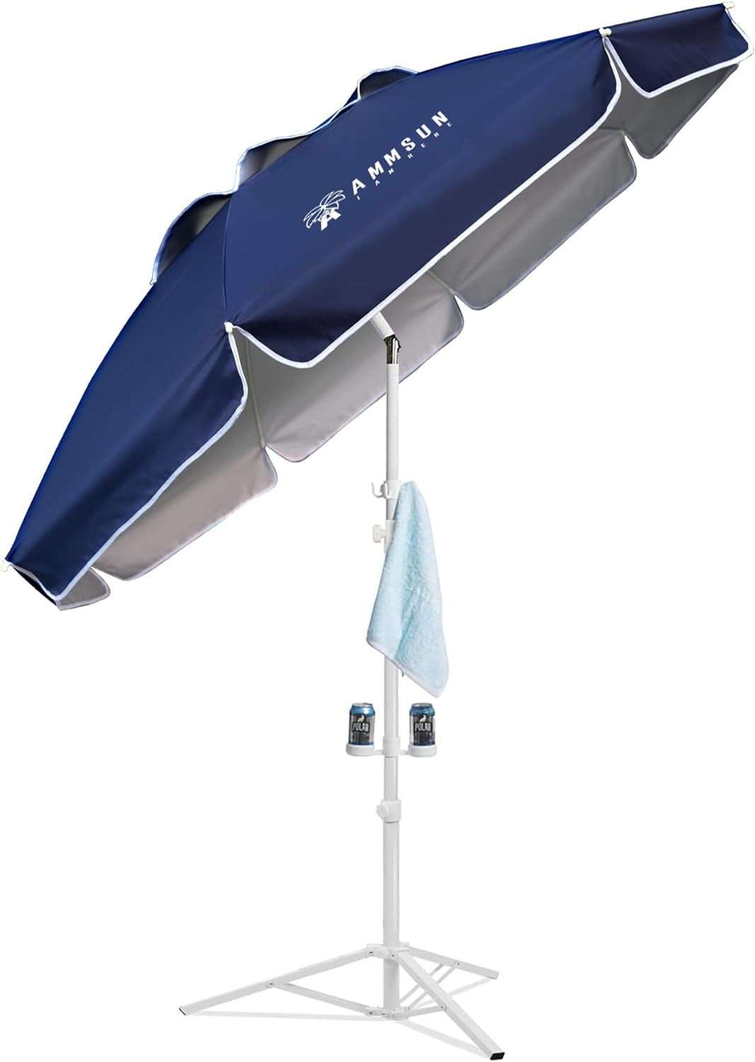 Six Point Five Foot Portable Shade Umbrella With Stand-1