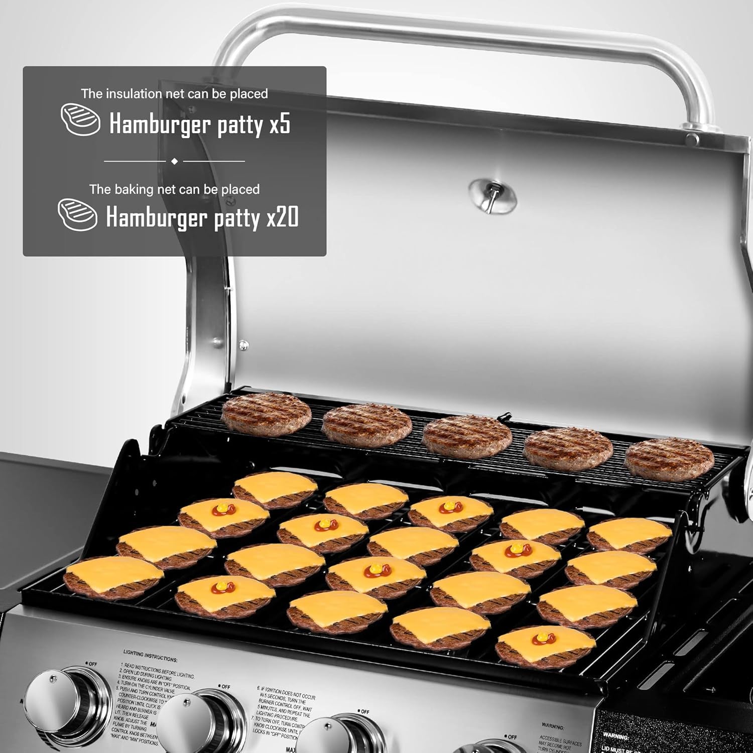 Four-Burner Propane Gas Grill With Stainless-Steel Side-Burner