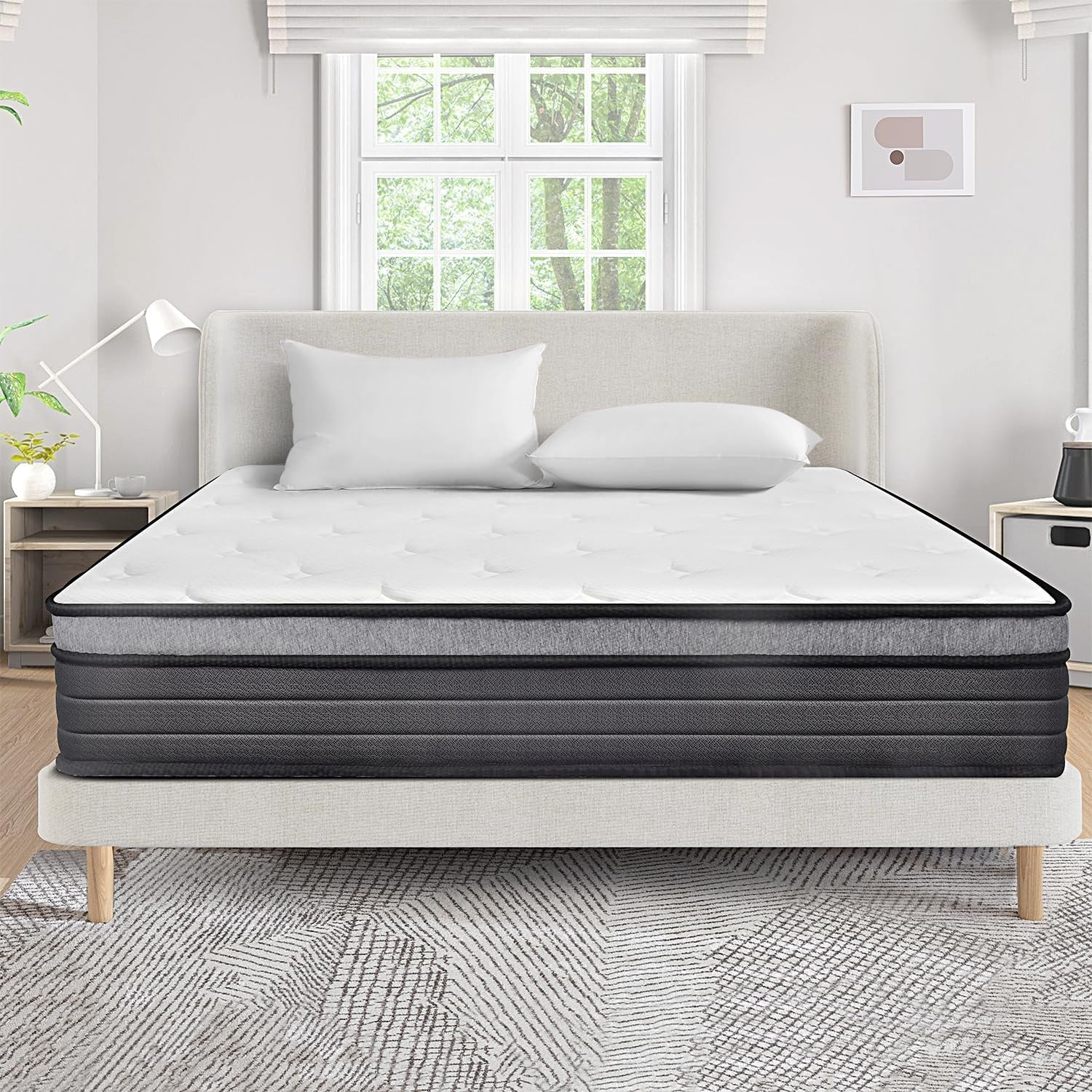 Queen Size Hybrid Mattress Medium Firm Pocket Spring Comfort-0